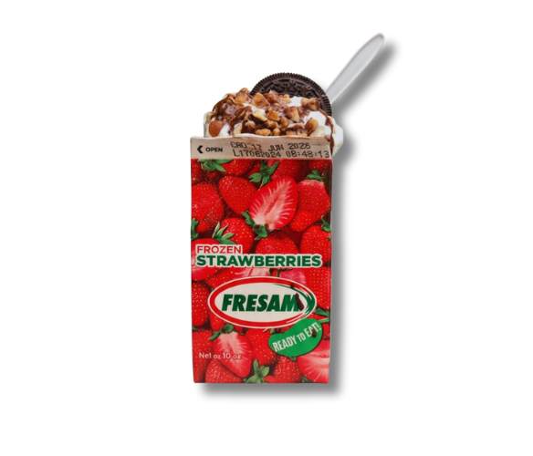 Fresas con Crema Congelada